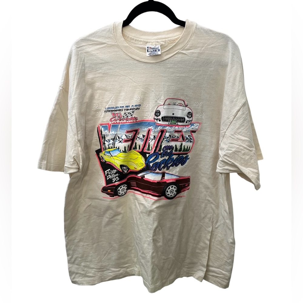 Vtg XXL Corvette Looking Glass Tee 40th Anniversary Frisco Dillon 1993 Rockies